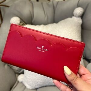 Kate Spade red scallop wallet